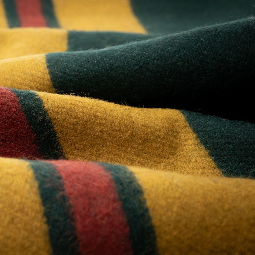 Arcturus Rainier Wool Blanket - 4.5lbs Warm, Heavy, Washable, Large | Great for Camping, Outdoors, Survival & Emergency Kits (Sunset Peak)