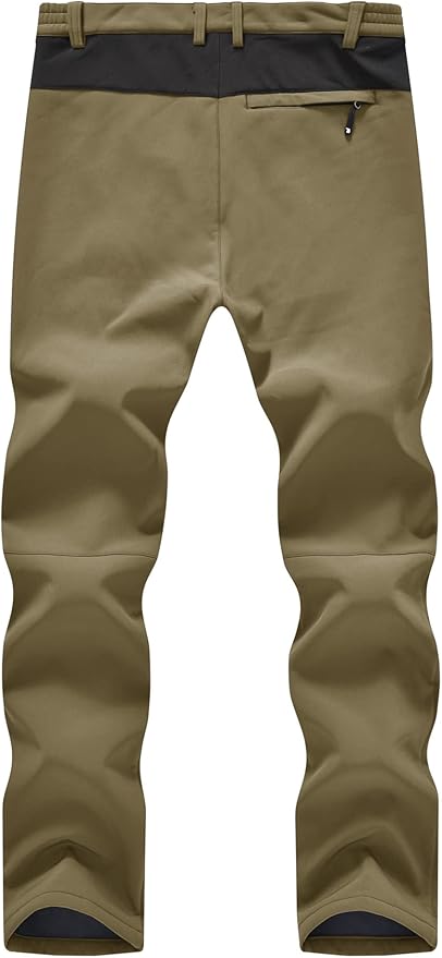 YSENTO Men's Fleece Lined Ski Snow Pants Winter Waterproof Softshell Insulated Hiking Cargo Pants