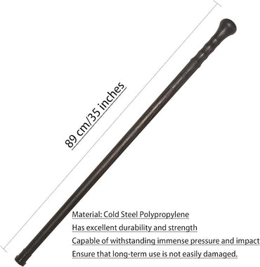 Cane Hiking Stick Mountaineering Stick Black Walking Hiking Men and Women 35 inches