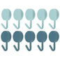 uxcell 10Pcs Stainless Steel Towel Hooks Light Blue Green Modern