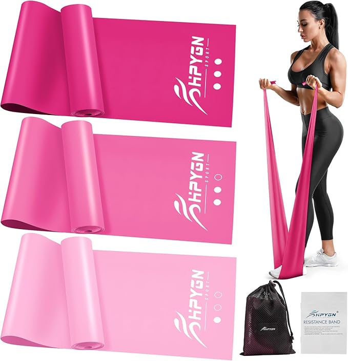 Resistance Bands, Exercise Bands, Physical Therapy Bands for Strength Training, Yoga, Pilates, Stretch Elastic Band with Different Strengths, Workout Bands for Home Gym