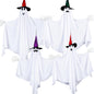 Threan 4-Piece Hanging Ghost Decorations 28-35" White Halloween Decor