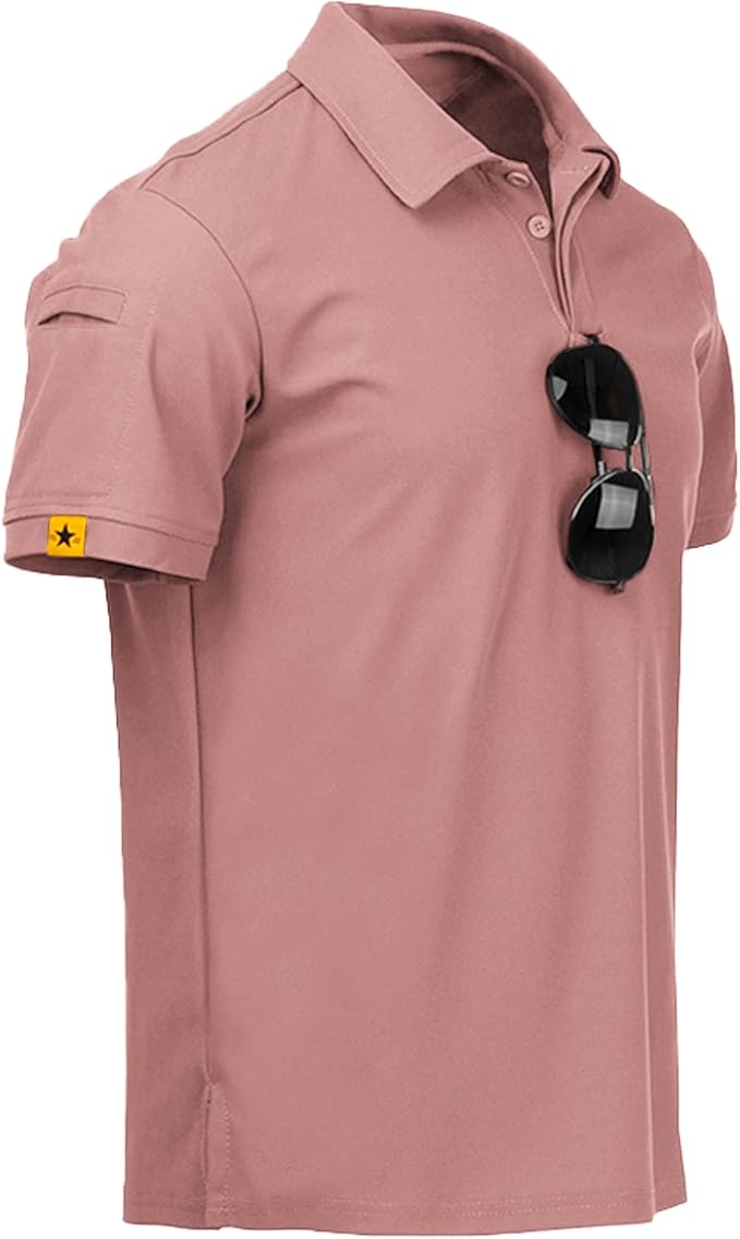 SCODI Mens Polo Shirts Performance Short Sleeve Tactical Shirts Athletic Golf Shirt for Men Daily Casual Collared T-Shirt