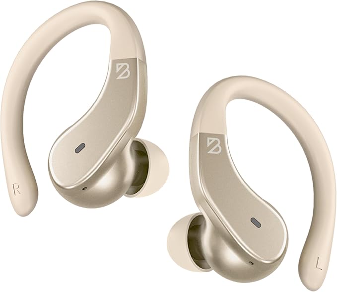 Back Bay Audio - Runner's Wireless Earbuds Bluetooth Headphones for Sports, Hook Over The Ear Buds, Deep Bass, Wrap Around Earphones with Earhooks for Running, Workout Wireless Headphones for The Gym