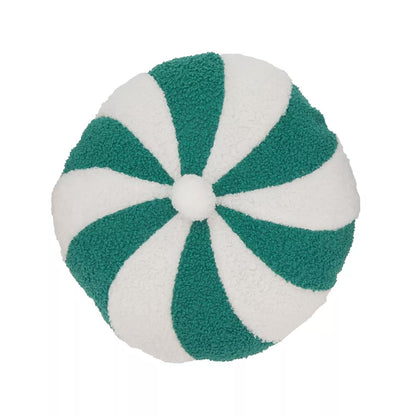 Fennco Styles Festive Candy Cane Design Decorative Filled Throw Pillow