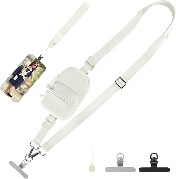 Phone Strap Crossbody Wrist Strap, Upgraded Phone Lanyard with Adjustable Purse