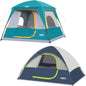 UNP 4 Person Camping Dome and Cabin Tent Easy Set Up, Waterproof with Top Rainfly for Outdoor Camping/Hiking