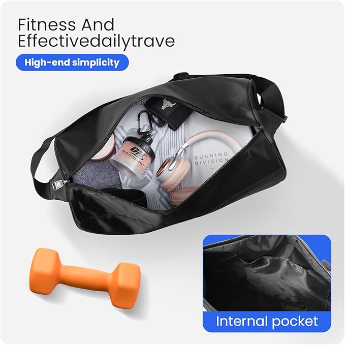 C&F BOGMOST Small Gym Bag for Women & Men,Small Lightweight Duffel Bag Carry On Bags Mini Duffel Travel Bag Waterproof Sports Bags for Workout/Sport/Travel, Grass Green