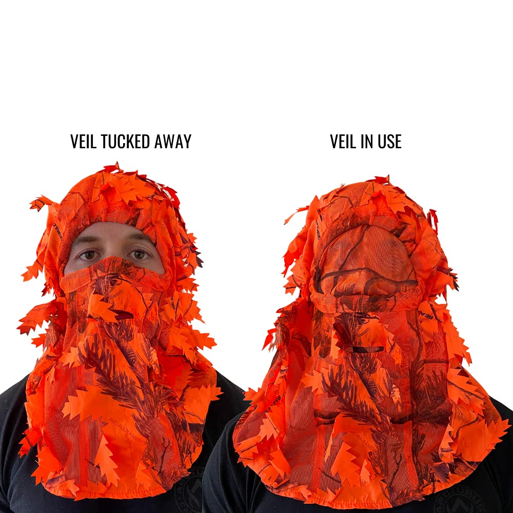 Arcturus Camo 3D Leaf Ghillie Camouflage Face Mask. Leafy, Full Coverage, Breathable Hunting Mask with Customizable Fit