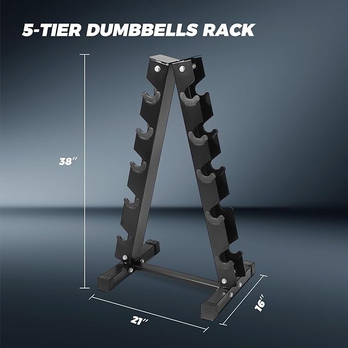 RITFIT 300/350/450/650/180/200/210 LB Rubber Hex Dumbbells Set with Optional Dumbbell Rack, Multi Weight Set to Choose, Ideal for Home Gym and Fitness