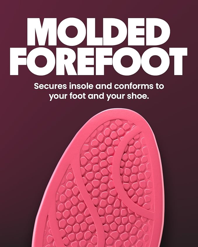 MOVE Baseline - All-Purpose Insoles - Sock Liner - Ultra Thin Shock Absorption - Maximum Freedom of Movement and Energy Return for Cleats, Shoes, Running, Basketball, Baseball (M10-10.5/WM11.5-12)