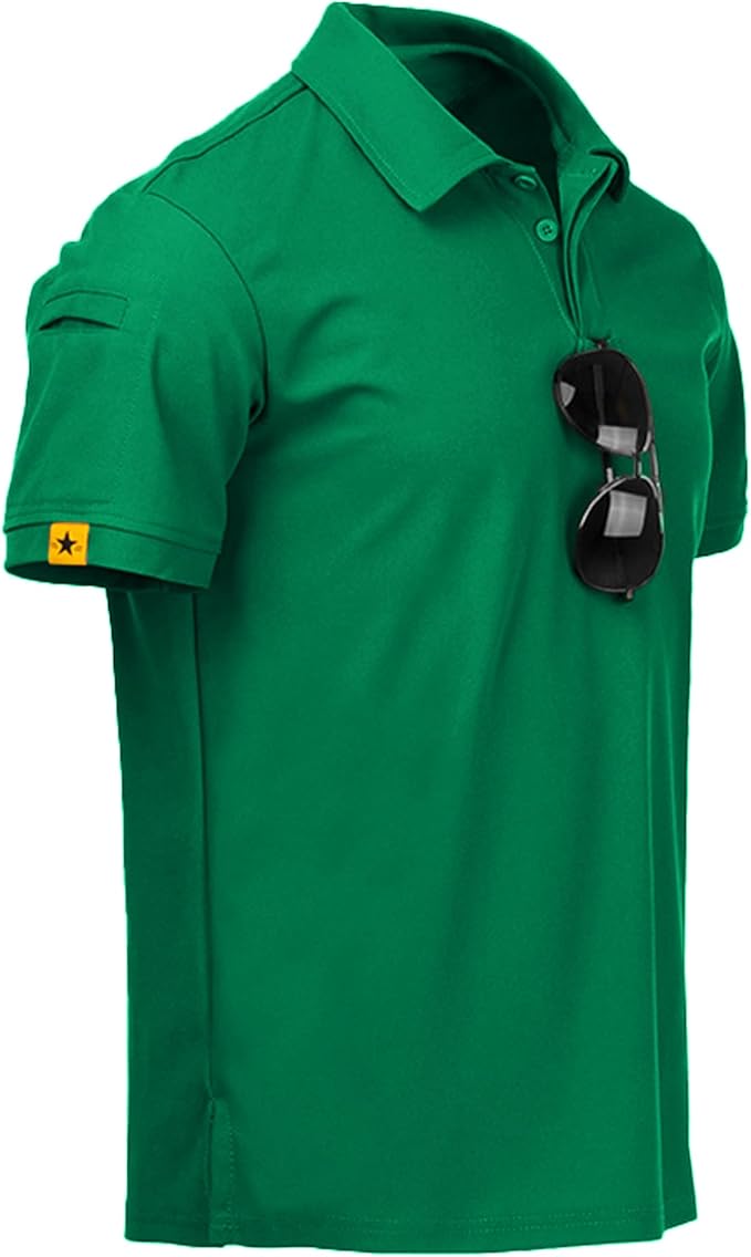 SCODI Mens Polo Shirts Performance Short Sleeve Tactical Shirts Athletic Golf Shirt for Men Daily Casual Collared T-Shirt