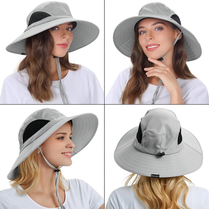 EINSKEY Wide Brim Sun Hat, UPF 50+ UV Protection Waterproof Packable Bucket Hat for Men & Women, Fishing Hiking Beach Garden