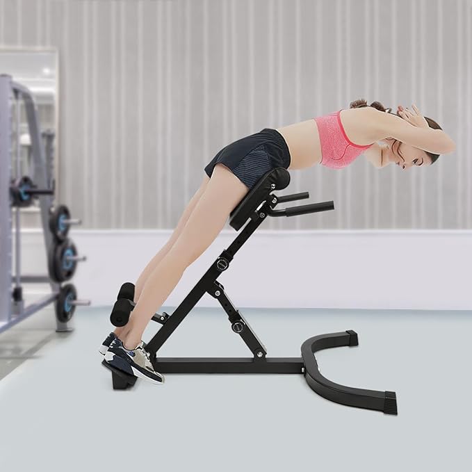 Hyper Back Extension Roman Chair, Multi-Functional Bench for Full All-in-One Body Workout, Adjustable Ab Sit up Bench Decline Bench Flat Bench for Home Exercise
