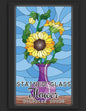 Stained Glass Flower Coloring Books: 50 Coloring Pages of Stained Glass Flower, Garden, Butterfly and Bird Illustration Stress Relieving Activity Book - Paperback