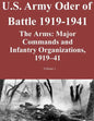 US Army Order of Battle 1919-1941: The Arms: Major Commands and Infantry Organizations, 1919-41; Volume 1 - Paperback