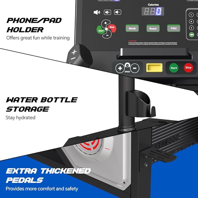 SPART Stair Stepper Machine, Commercial Stair Climber with LED Screen, Stair Exercise Machine with 15 Speed Levels, Speaker, Fan Cooling, Wireless Charge and Safety Key for More Fun in Home Gym