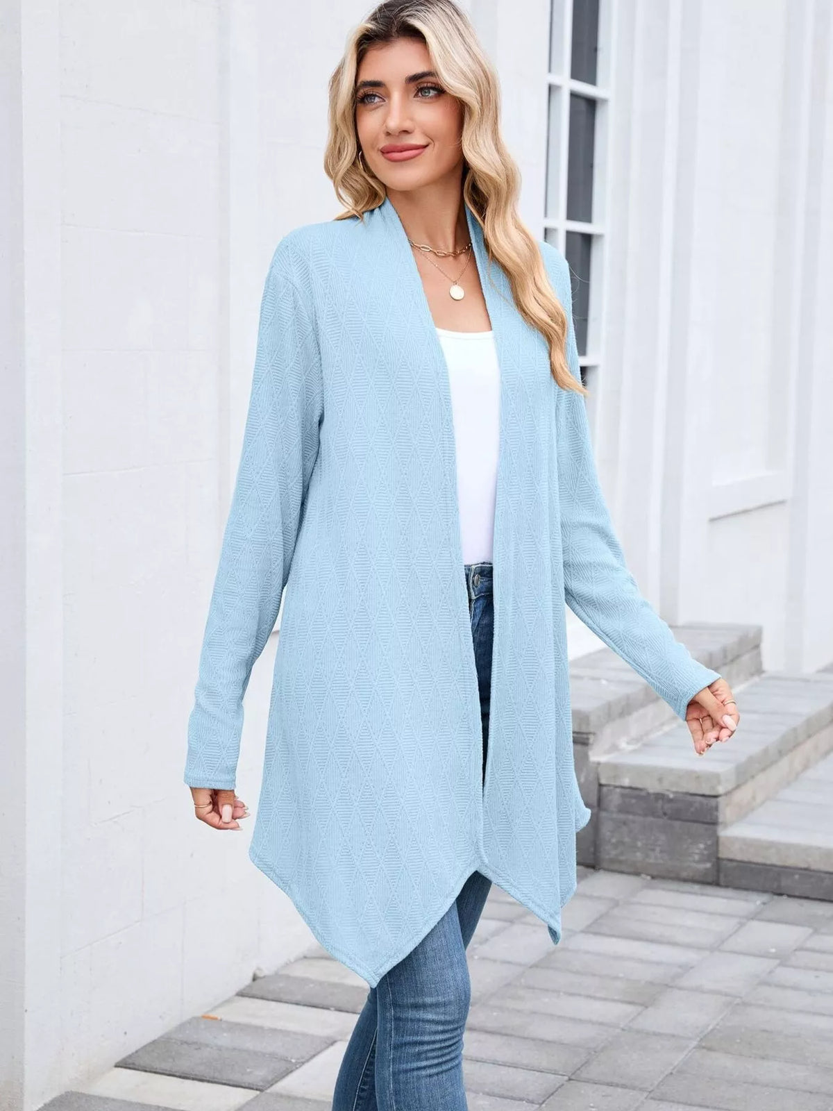 Open Front Long Cardigan