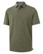 VEBOON Men's Short Sleeve Cotton Blend Polo Shirt Army Green Size XX-Large