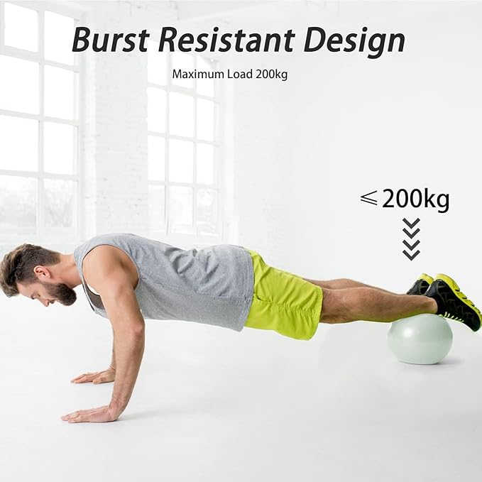 Pilates Ball - 10 Inch Core Ball for Yoga, Stability, Fitness, Ab & Core Workout, Physical Therapy