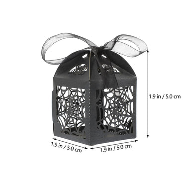 BESTOYARD Halloween Hollow Die-Cut Candy Boxes Black 8.27x4.53in 50pcs