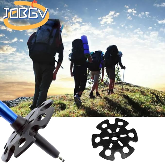 Walking Stick Tips,Removable Mud Ski Basket Trekking Pole Snowflake Basket,Removable Mud Ski Basket Replacement Accessory for Hiking Poles(10 PCS)
