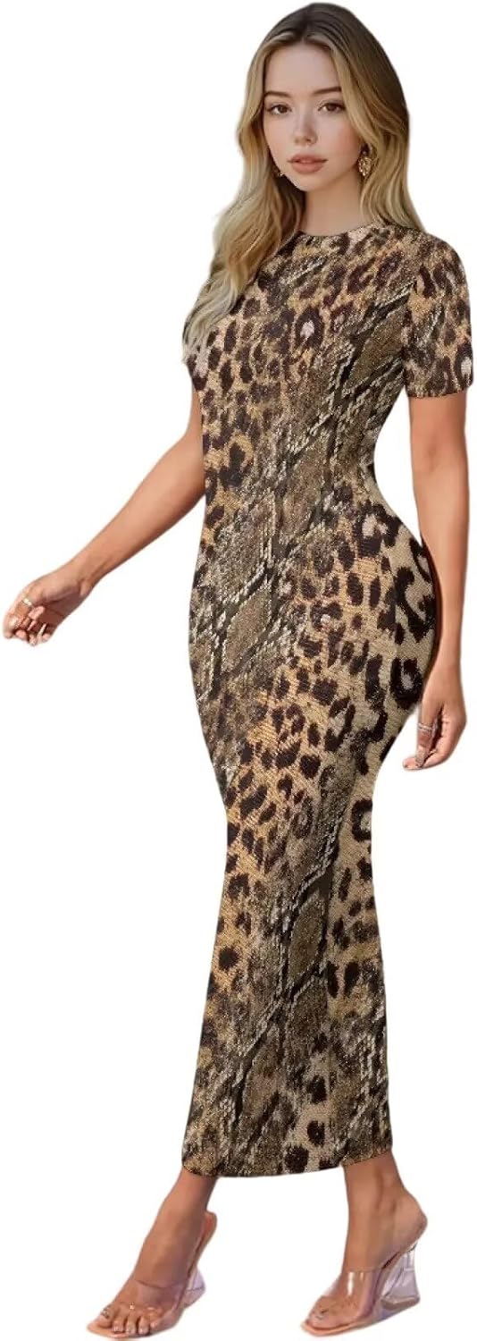 Women's Jamaican Flag Bodycon Midi Dress Short Sleeve
