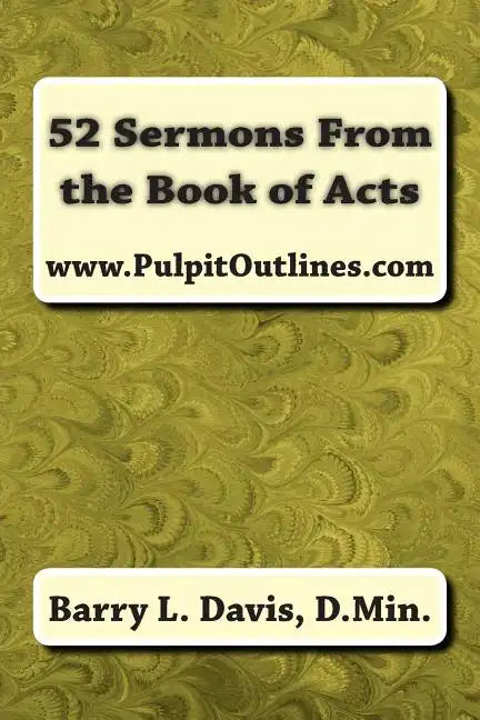 52 Sermons From the Book of Acts - Paperback