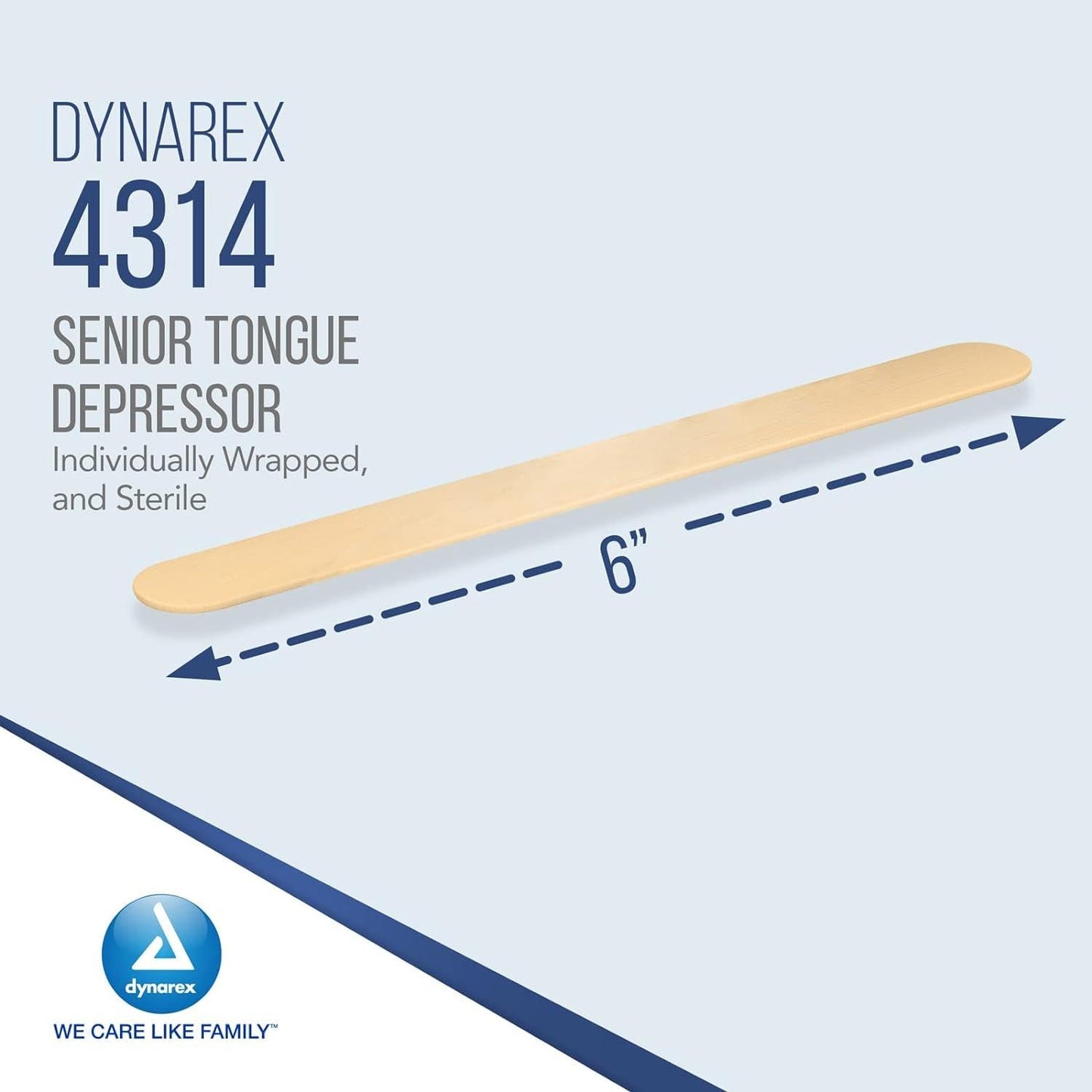 Dynarex Tongue Depressors Wood - Sterile, 100ea/bx, 10bxs/cs (1000 Count)