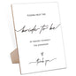 QOFO Wedding Party Minimalist Wooden Sign with Stand - Party Decorations