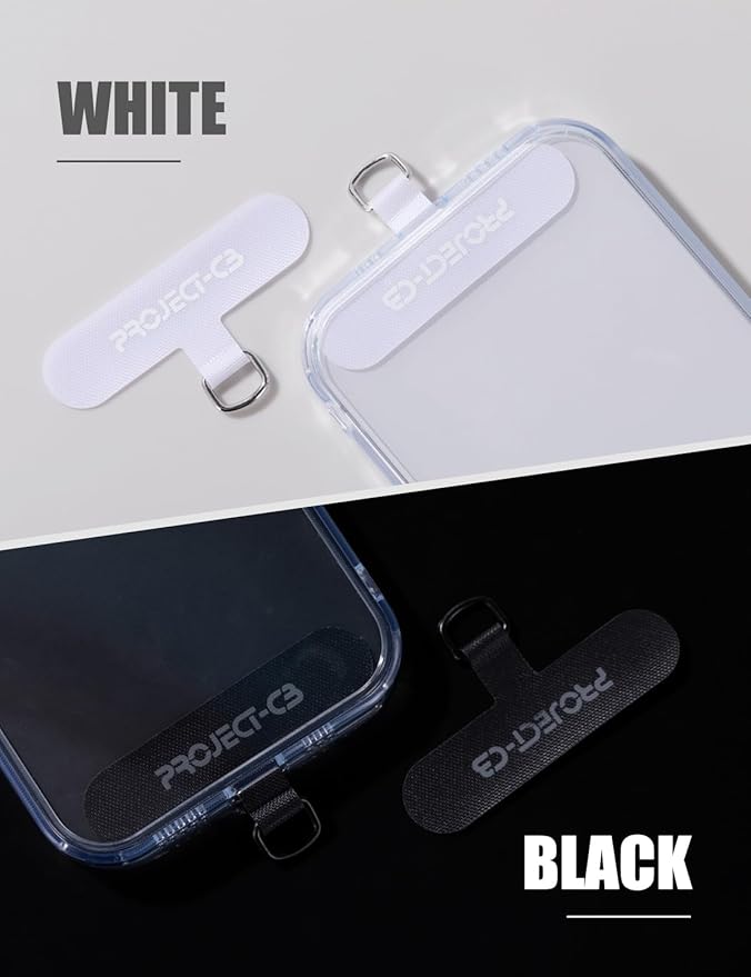 project-cb Phone Wrist Strap×1,Phone Tether Tab×2,Phone Wristlet,Phone Lanyard Wrist Strap,Key Holder,Keychain,Key Ring×2 (Black)