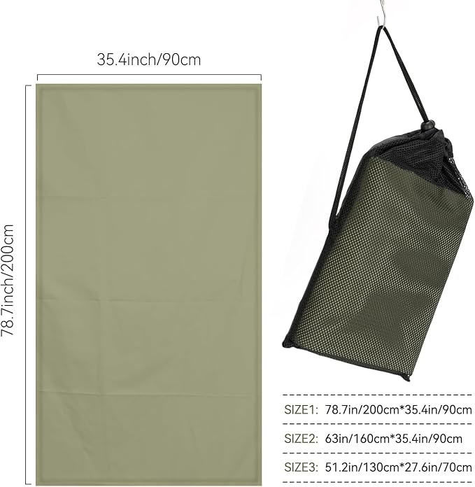 Microfiber Beach Towel-Perfect for Travel, Sports, Camping, Swimming, Yoga, Gym- Quick Dry, Sand Free, Compact, Lightweight, Absorbent (Army Green, Small(101x50cm, 40x20”))