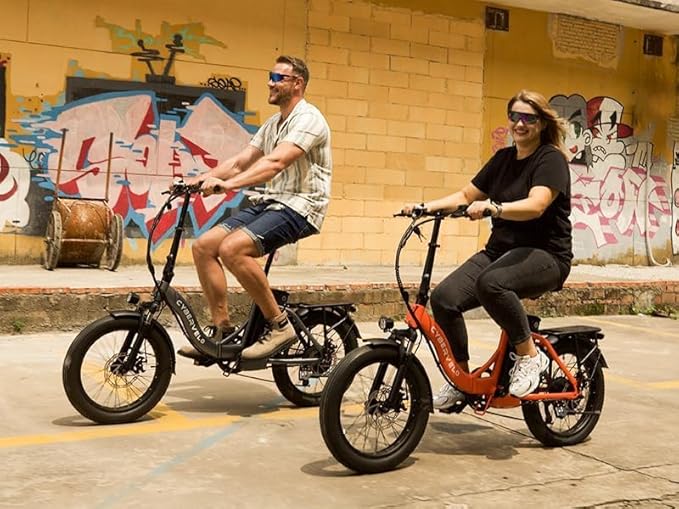 DriftGod Folding Electric Bike for Adults – 1000W Motor, 20"x3" Fat Tire, 48V Removable Battery, All-Terrain E-Bike with 7-Speed, Front Suspension – Powerful Foldable Ebike for Commuter