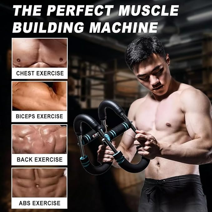 Twister Arm Trainer – Adjustable Resistance Chest Expander & Forearm Strengthener – Steel Core Upper Body Workout Bar for Arms, Wrists, Shoulders & Home Gym Fitness