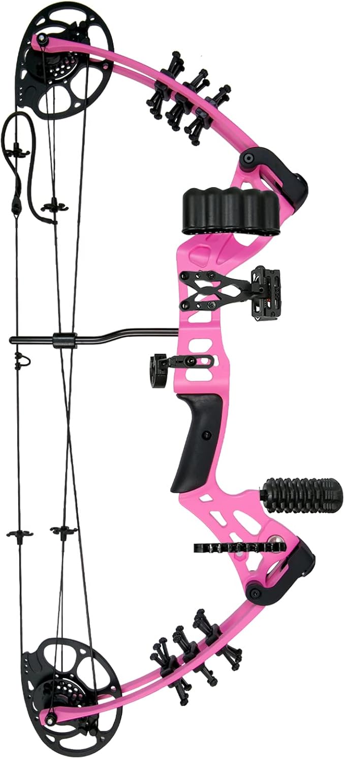 Youth Compound Bow Set 15-45 Lbs for Teens and Beginner, Package with Archery Hunting Equipment, Max Speed 260fps, Adjustable, Right Hand