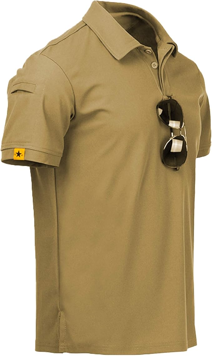 SCODI Mens Polo Shirts Performance Short Sleeve Tactical Shirts Athletic Golf Shirt for Men Daily Casual Collared T-Shirt
