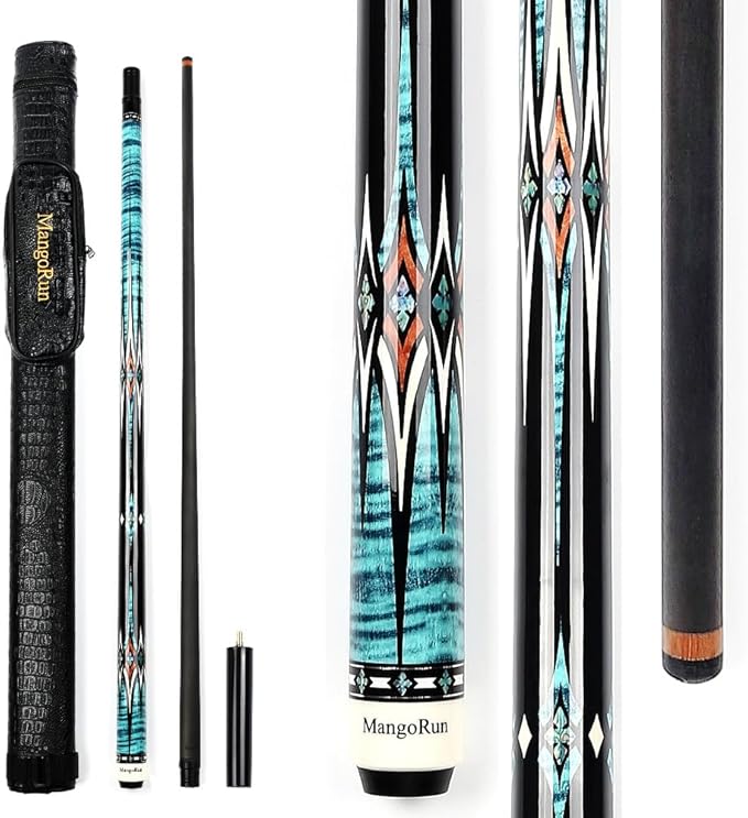 Carbon Fiber Pool Cue Stick 12.5mm Low Deflection Billiard Cue Stick Case Set with Little Extension