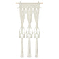 Briful Macrame Wall Hanging Shelf Cream-White with 3 Glass Vases Boho Decor