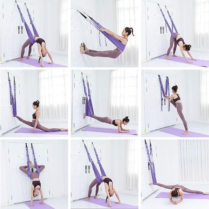 TOCO FREIDO Waist Back Leg Stretch Strap/Yoga Fitness Band, Leg Stretching Assist Trainer, Yoga Stretcher, Back Bend Split Inversion Strap for Fitness, Dance, Ballet, Gymnastics