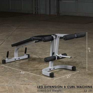 Body-Solid Powerline Leg Curl and Extension Machine - Ideal for Quad and Hamstring Workouts, Home Gym Equipment, Leg Workout Machine with Bench for Leg Extension and Curl