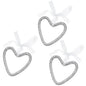 Mrchtmas Christmas Silver Bow Ornament 2025 Heart Rhinestones 1 Pc