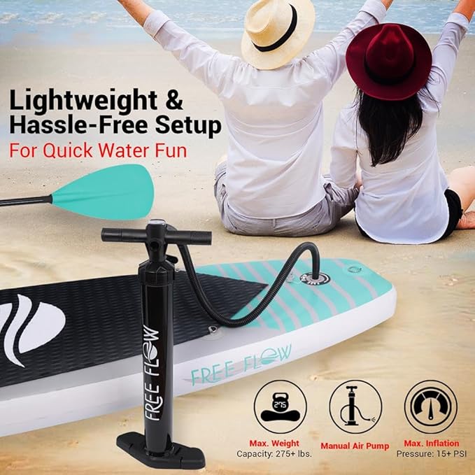 SereneLife Inflatable Stand Up Paddle Board with Premium SUP Accessories – Wide Stable Design with Non-Slip EVA Deck Pad for Adults and Youth of All Skill Levels