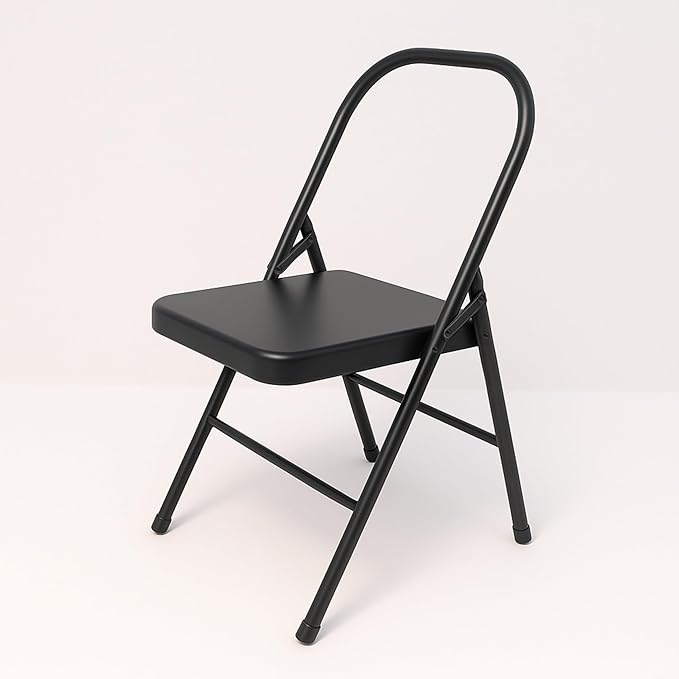 Yogikuti Yoga Chair(Standard) Backless/Folding Chair for Restorative & Iyengar Yoga Practie, Meditation/Fitness