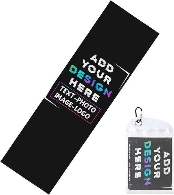 Custom 1-100PCS Cooling Sports Towel, Personalized Photo Logo Soft Cold Exercise Towel for Neck and Face Customized Quick-Drying Cooling Wrap Fitness Workout Sweat Towel 12"x40" (6)
