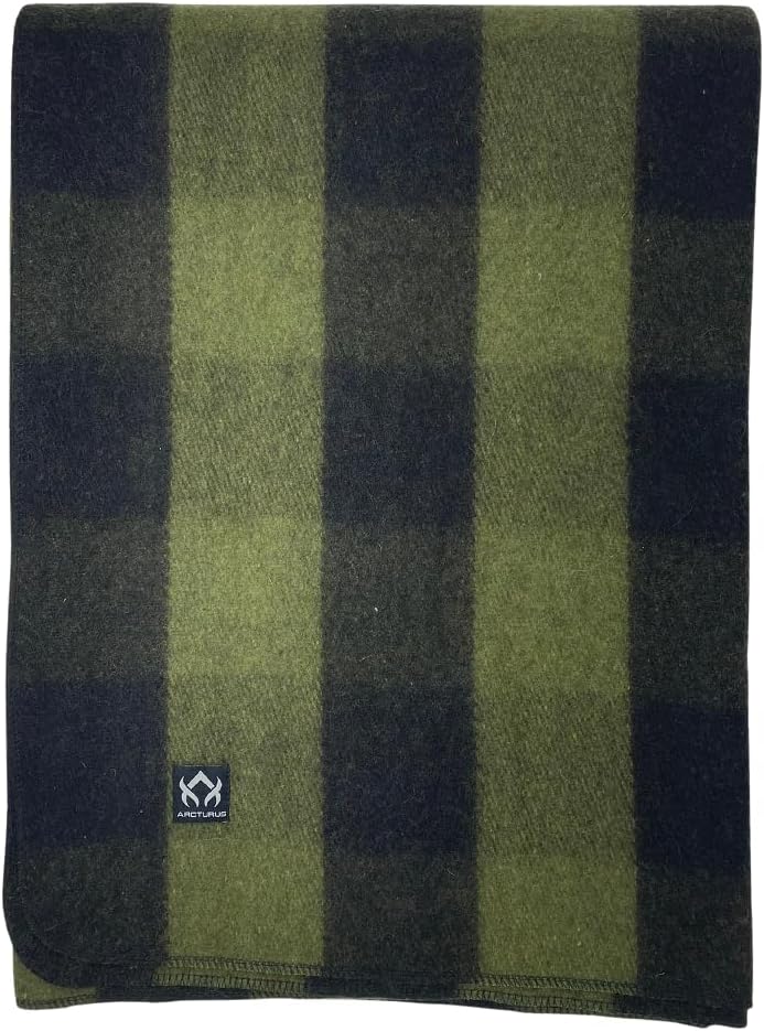 Arcturus Green Buffalo Wool Blanket and Carry Straps Bundle
