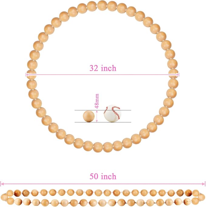 RR ROUND RICH DESIGN Wooden Hula Weighted Exercise Hoop for Fitness (Do Not Copy Patented Products) Natural