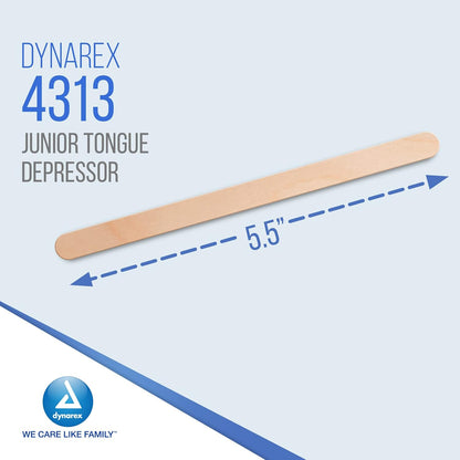Dynarex Tongue Depressors Wood - Sterile, 100ea/bx, 10bxs/cs (1000 Count)