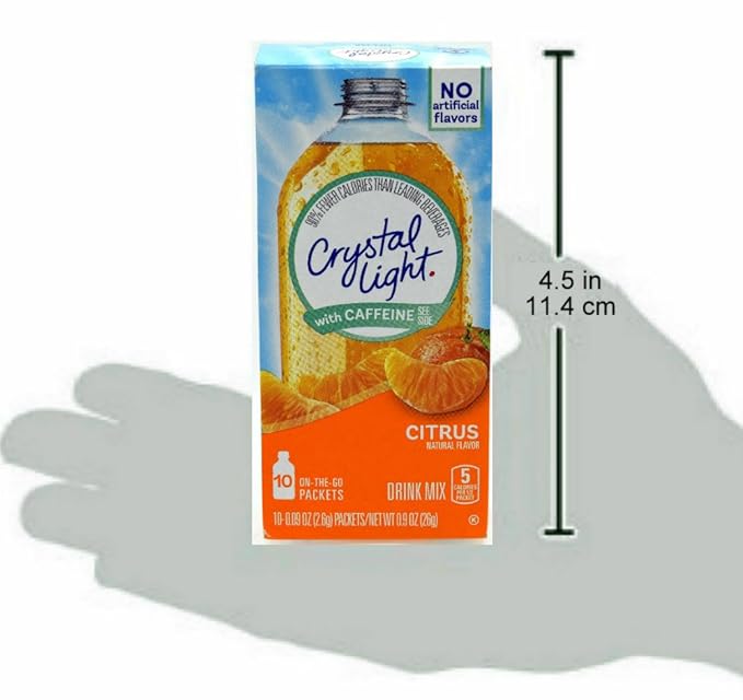 Crystal Light on the Go Energy Citrus, 10 Packets (2-Pack)