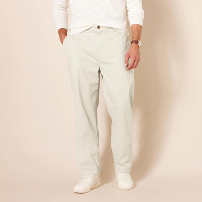Amazon Essentials Men's Classic-Fit Flat-Front Chino Pant Stone Size 35x34