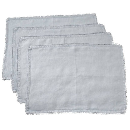 Fennco Styles Pomponin Collection Pom Pom Design 100% Linen Table Runner